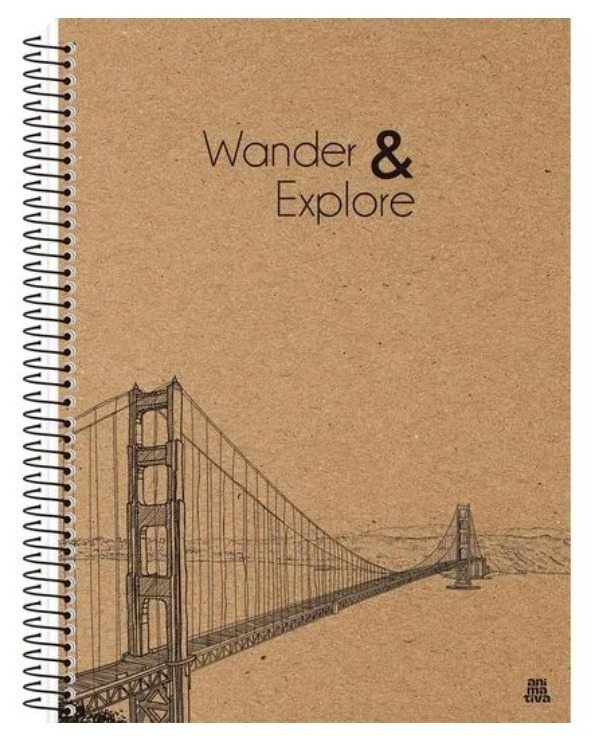 CADERNO 1X1 P�P�R KRAFT